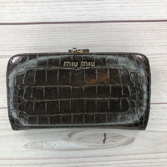 Miu Miu Dark Brown Wallet - Picture 1 of 8